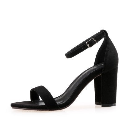 Sandales à Talons Hauts à Boucle, Talon Épais pour Femmes